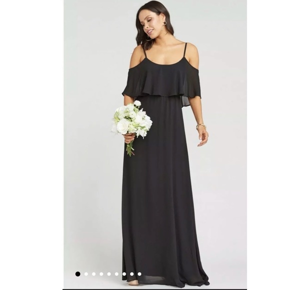 Show Me Your Mumu Caitlin Ruffle Maxi Dress S $178 - Picture 3 of 7